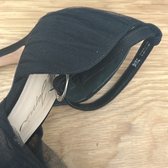 Isa Tapia GIGI BLACK SATIN tulle heels size 39.5- EUC - Picture 13 of 16